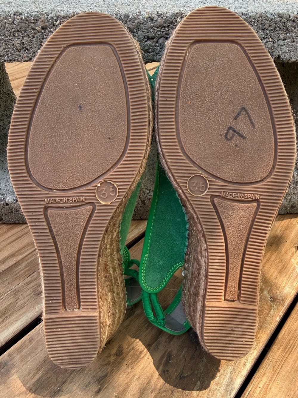 Aedo Vibrant Green Peep-toe slingback flat espadrilles - Picture 6 of 6
